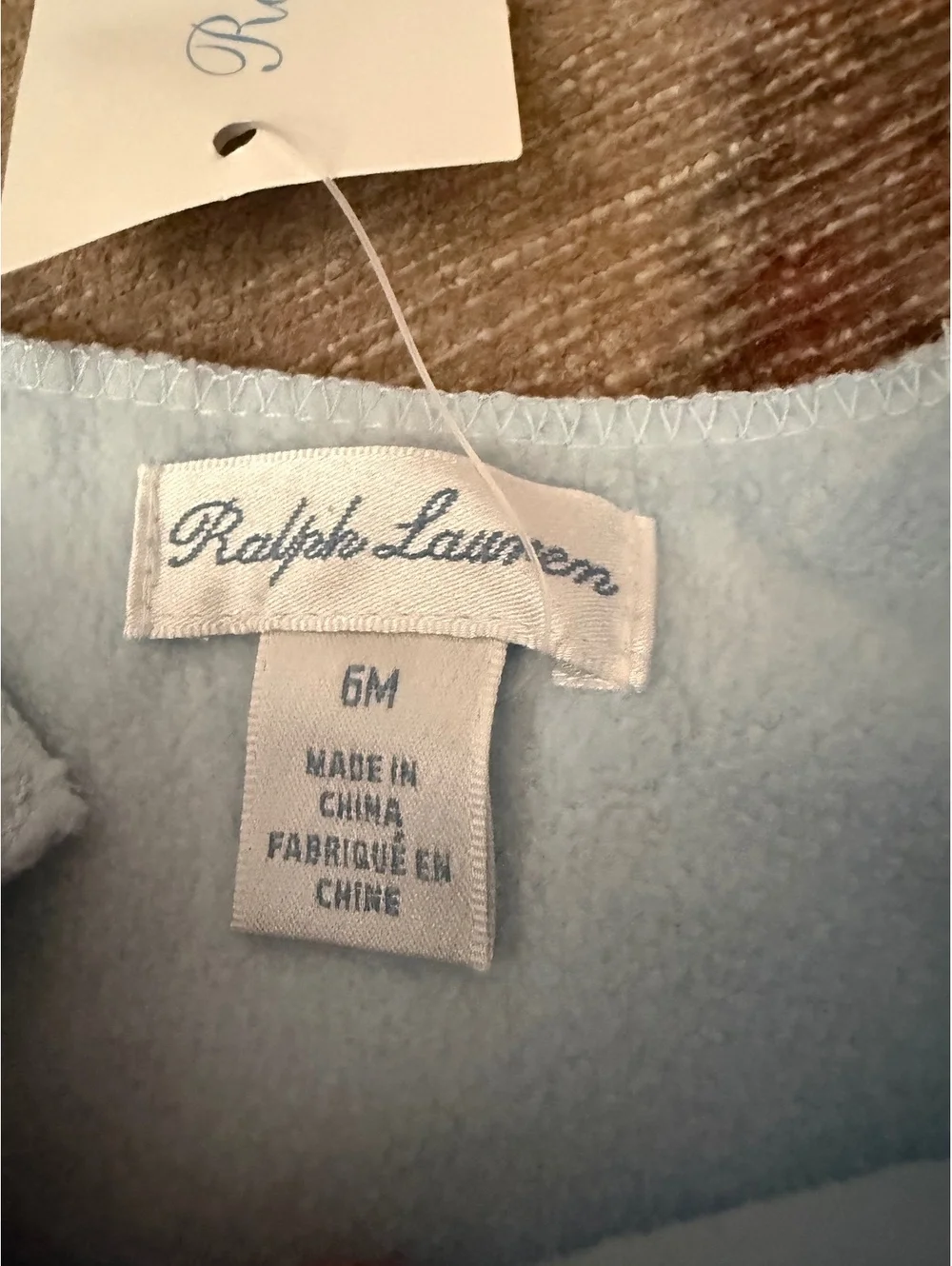 Ralph Lauren Blue baby onesie 6 month NWT